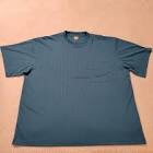 Vintage Haband Shirt Mens Pullover Tee Blue Sheer w Textured Stripes, Small 