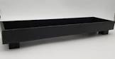 Black decorative tray for office supplies or home decor 