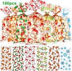 Cello Plastic "stockings" Holiday Treat/gift Bags - Includes Twist Ties 576 Packs