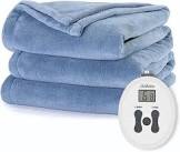 Sunbeam Royal Luxe Cadet Blue Heated Blanket - Queen Grand