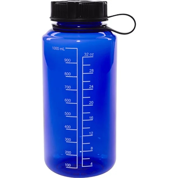 32oz Sports Water Bottle With Large Mouth “Play On Player” - Blue