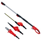 Sun Joe GTS4001C-RED Cordless Lawn Care System | Hedge Trimmer | Pole Saw | Leaf Blower (Red)