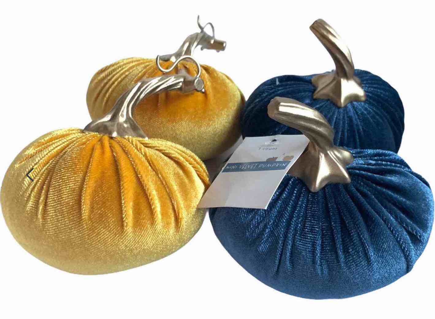 Assorted Colored Mini velvet pumpkin