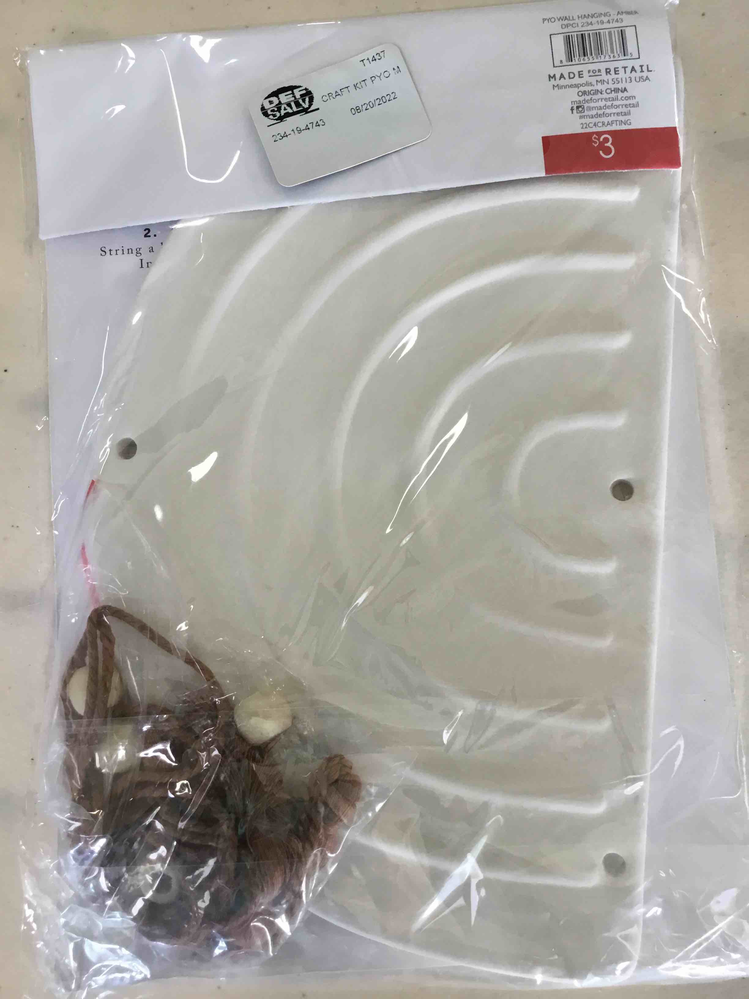 Wholesale Lot 29 DIY White Ceramic Wall Hanging Kits - 2 Styles