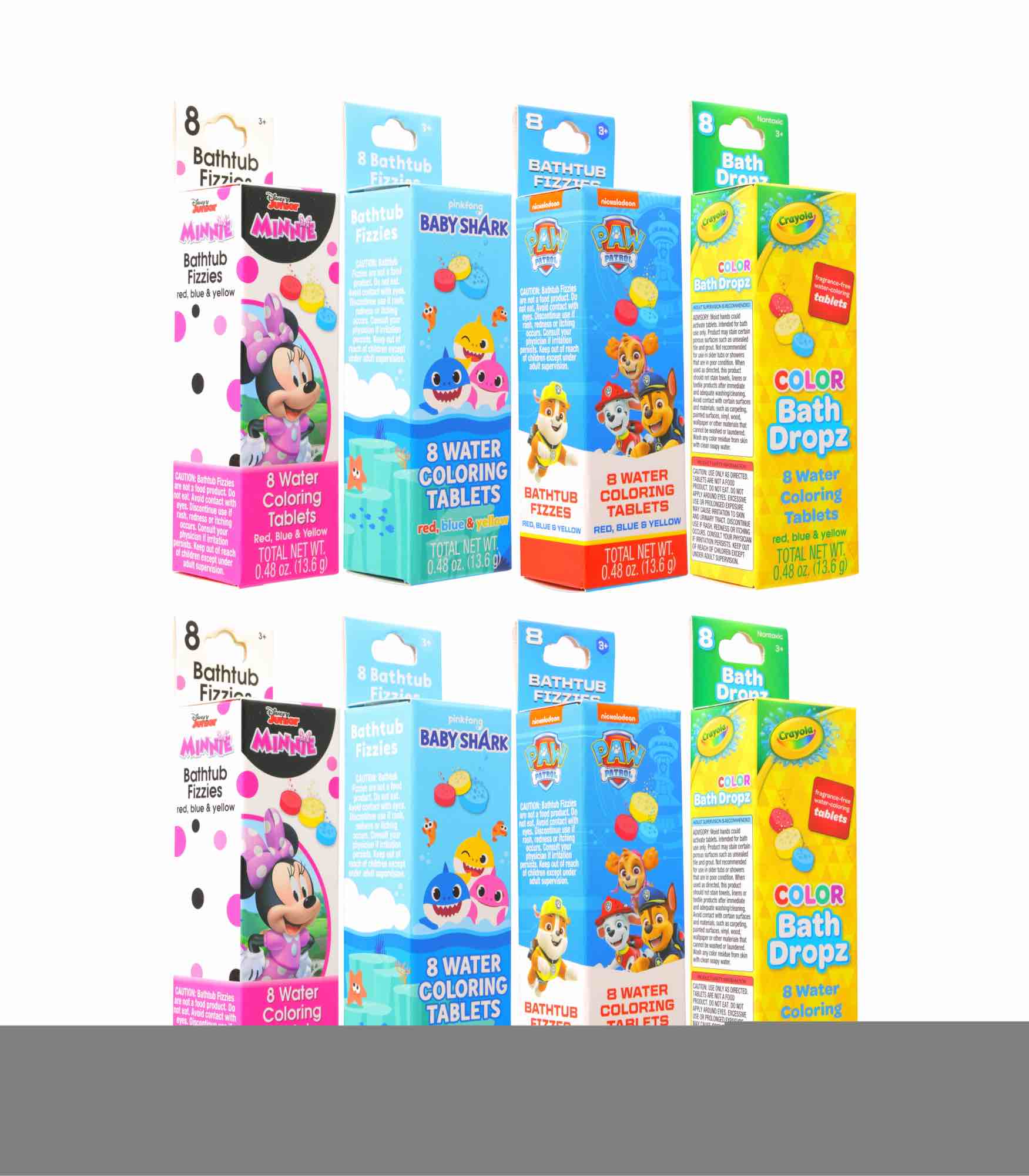 Assorted water changing tablets 