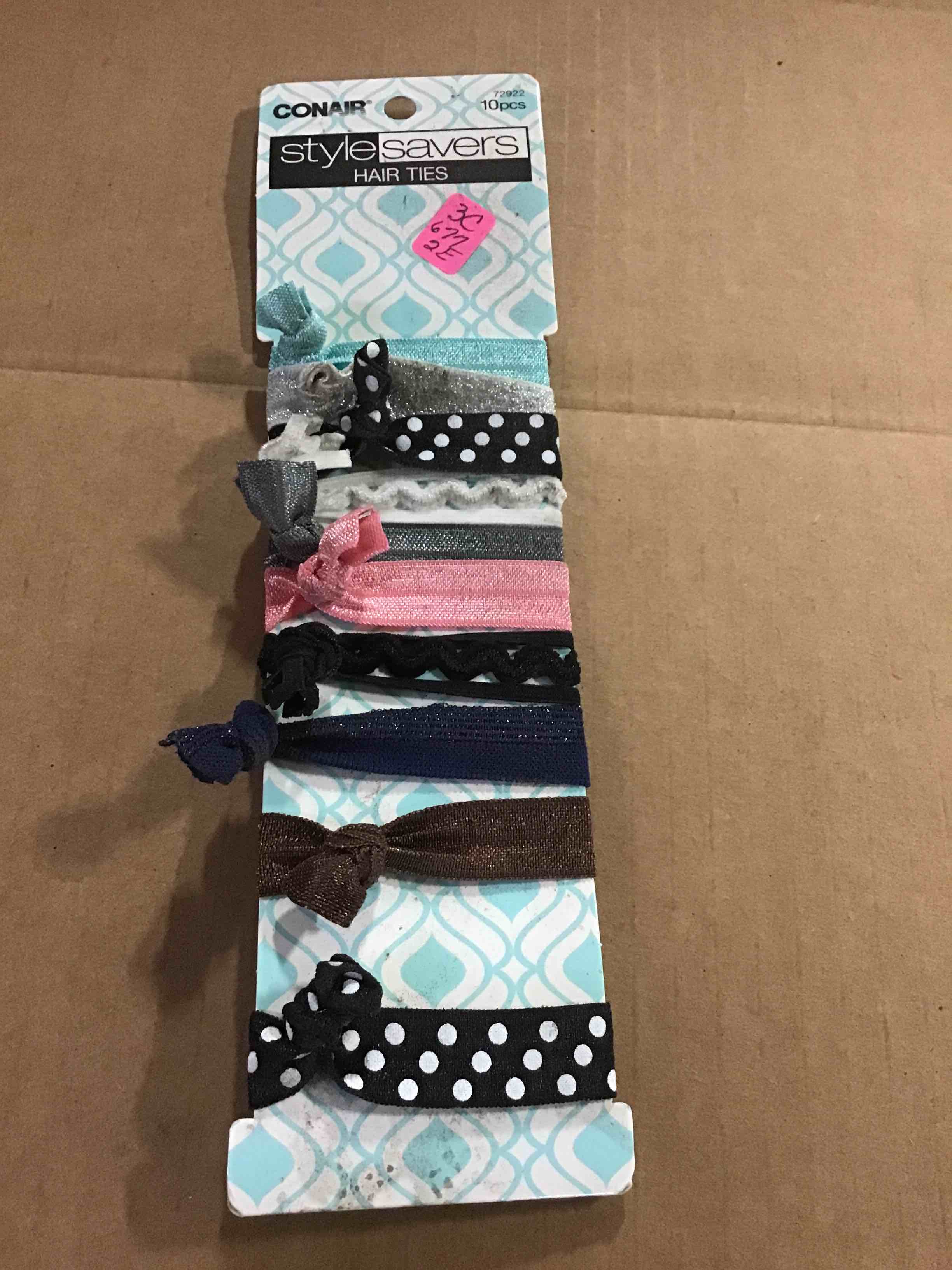 Conair Style Savers Hair Ties - Various Styles & Colors 10 Ct