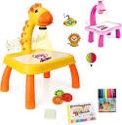 KETIEE Drawing Projector Table for Kids, Trace and Draw Projector Toy, Childrens Projector Painting Table Board Set, Educational Drawing Toys for Kids Boys Girls Age 3+ (Yellow)
