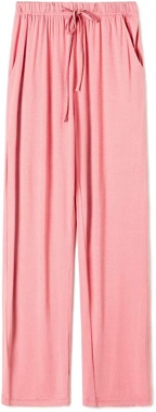 ezShe Women's Soft Cotton Lounge Pajama Pants with Pockets, Medium 