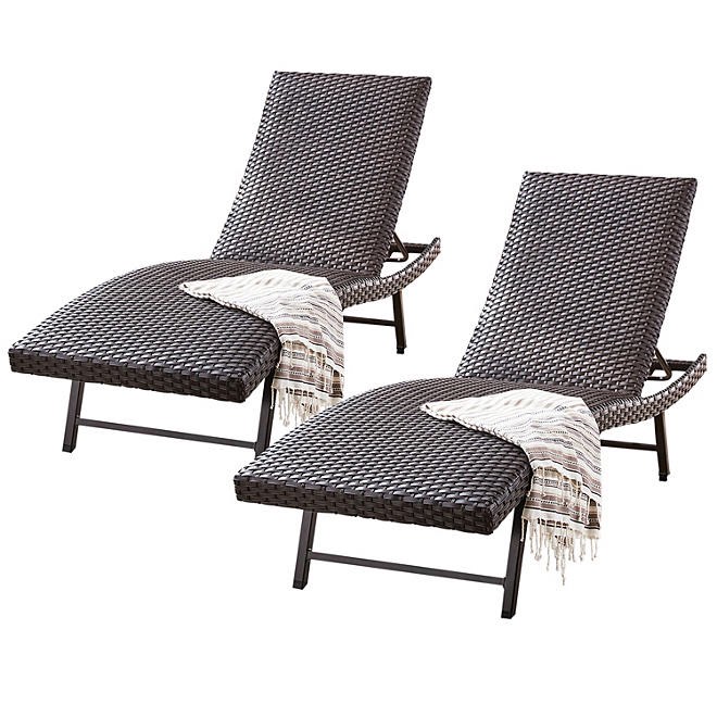 Member's Mark Padded Wicker Chaise, 1 Pk.