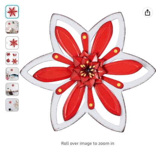 MEETYAMOR Metal Flower Wall Decor, Small Floral Blush Rustic Boho Spring Wood Frame Wall Art, Wall Hanging Decorations for Gallery Outdoor Kitchen Bedroom Bathroom Porch Office Nursery Country Home