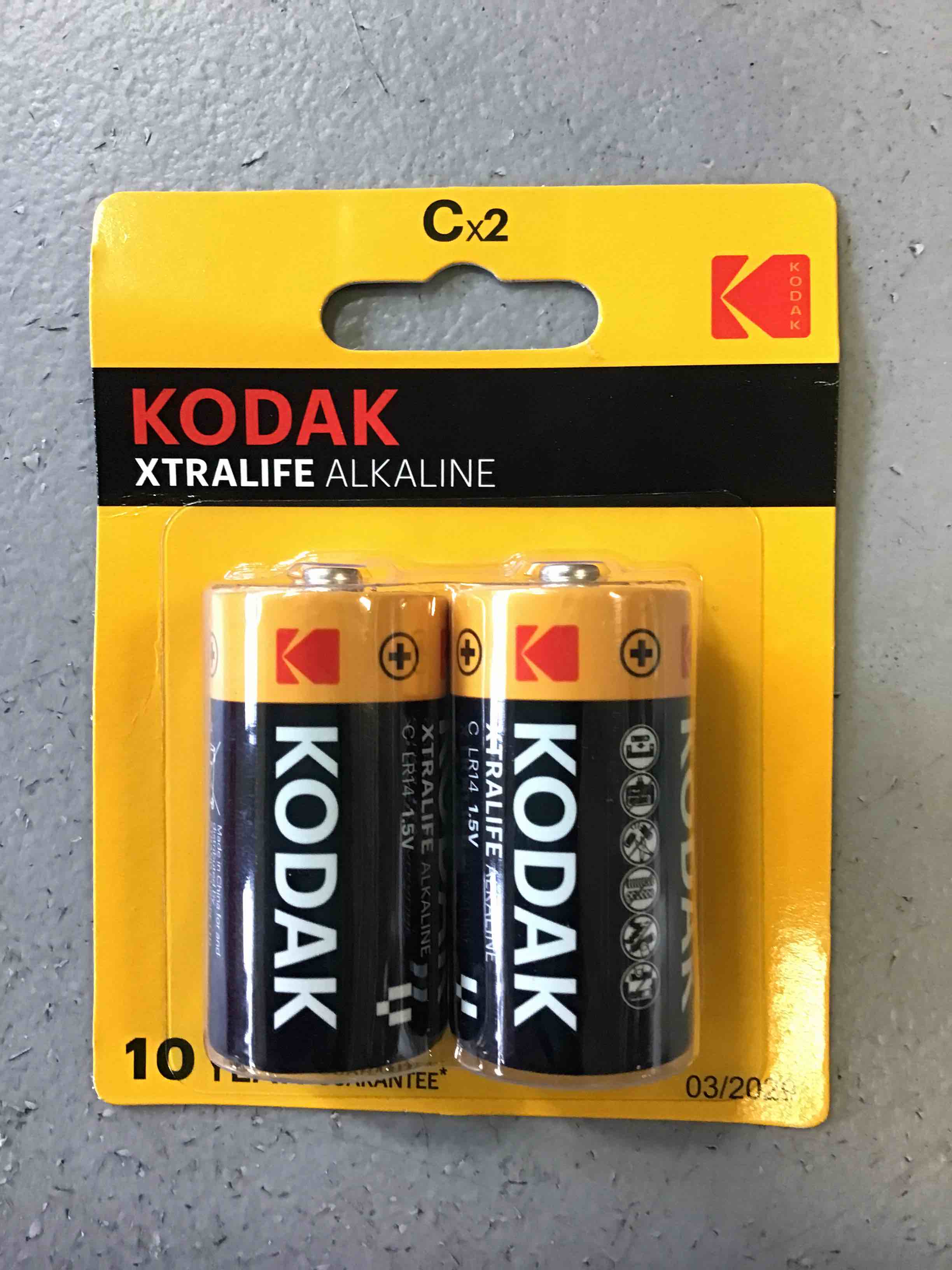 Kodak XTRALIFE Alkaline C (2 Pack)