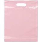 12 x 15 unprinted (cerise) die cut handle shopping bags, case pack of 500 