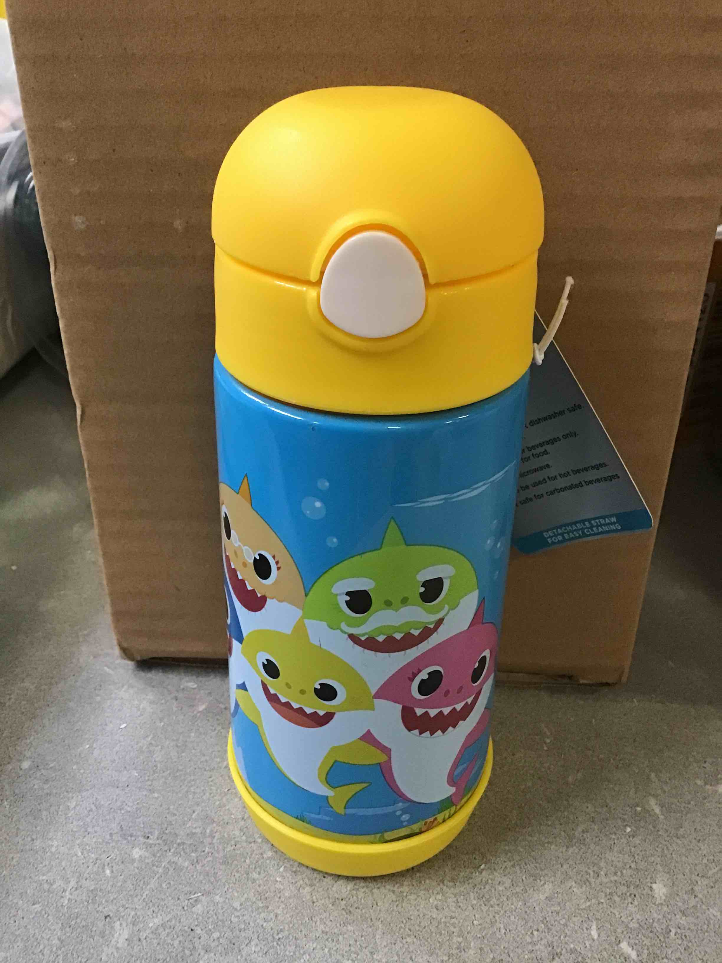  pinkfong baby shark kids water bottle