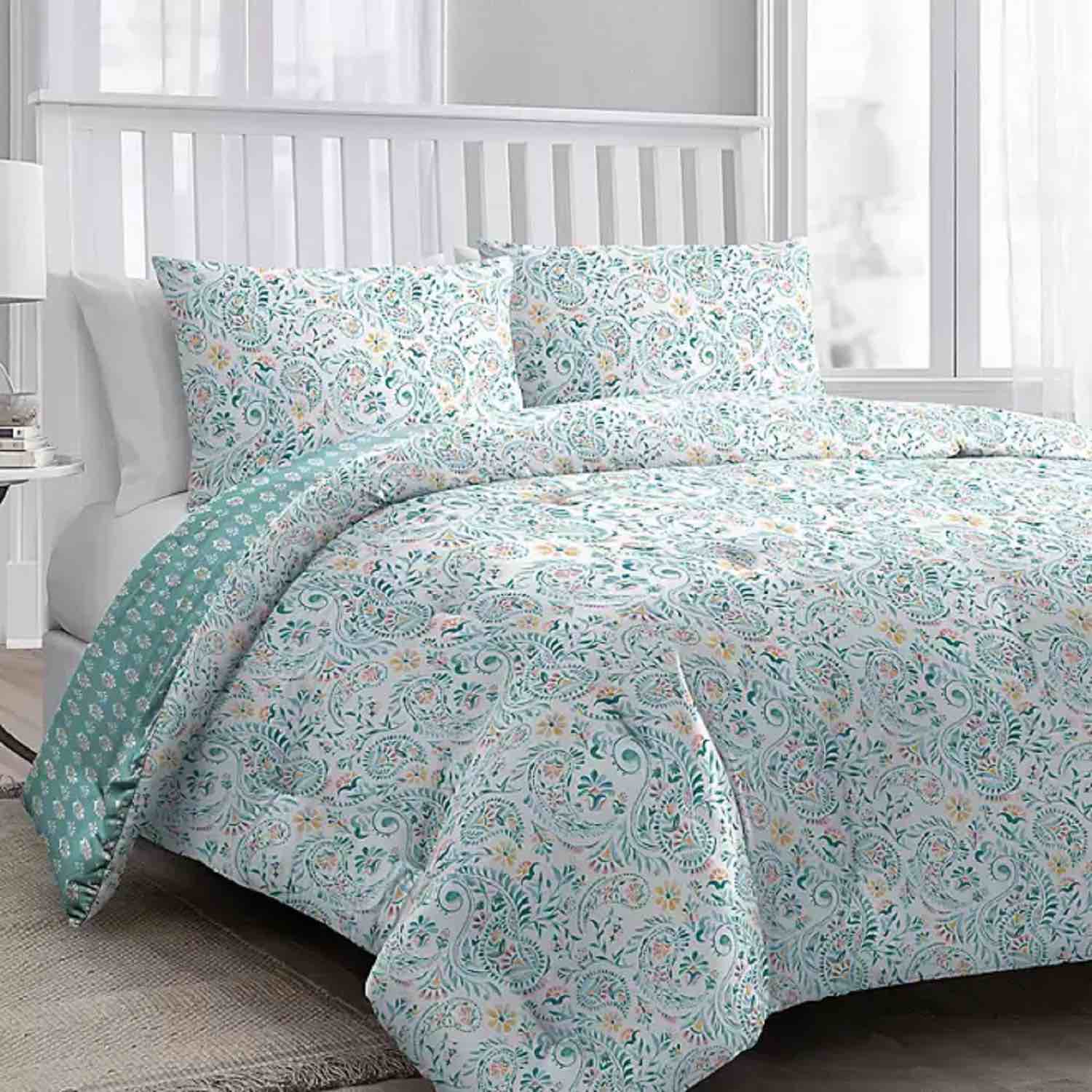 Martha Stewart SMARCFSQUEN05 Monroe 3-Piece Comforter Set  King