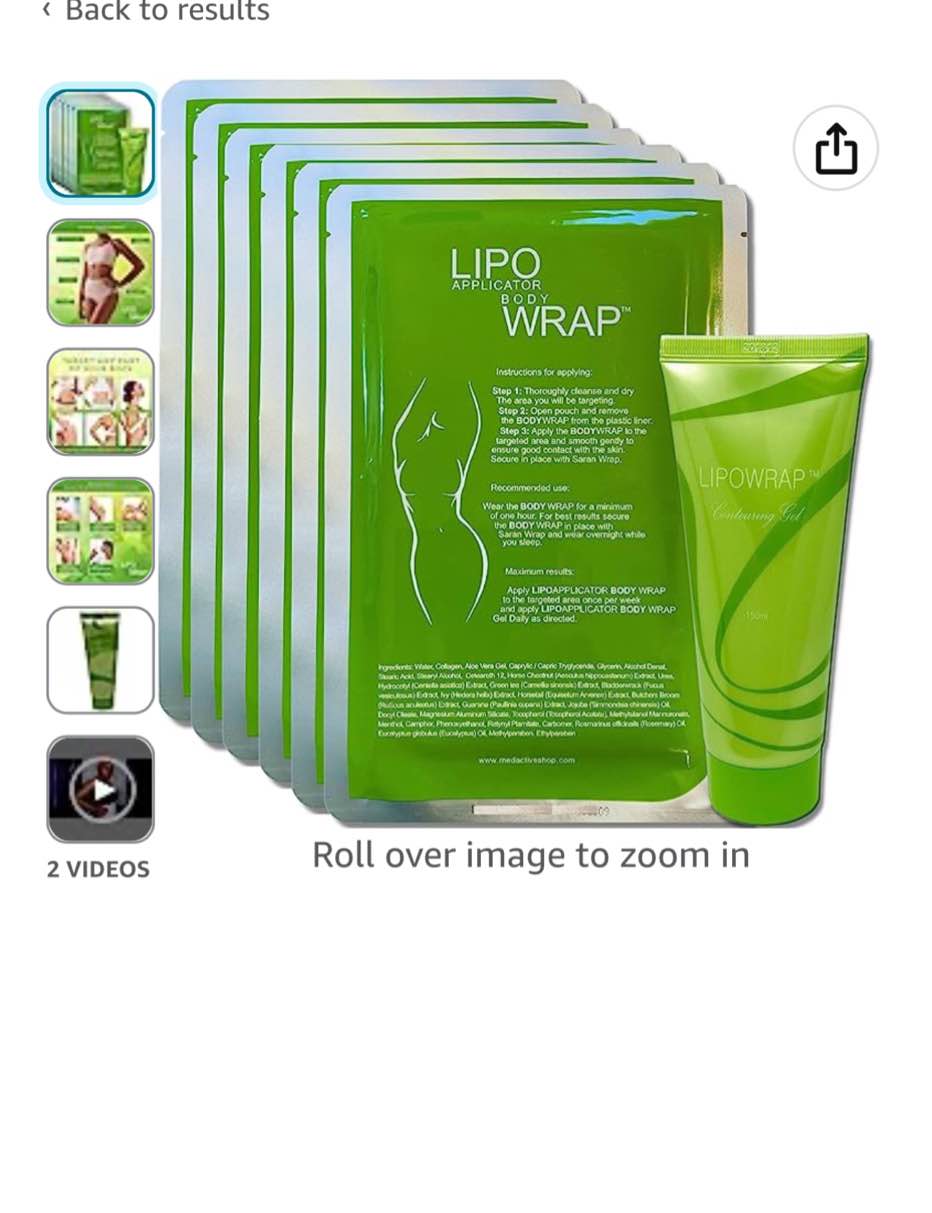 Ultimate Body Applicator Lipo Wrap Works For Body Toning Contouring Firming (6 Wraps + Gel)