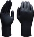 GMG Disposable Nitrile Gloves, Black, size Small, 100PCS