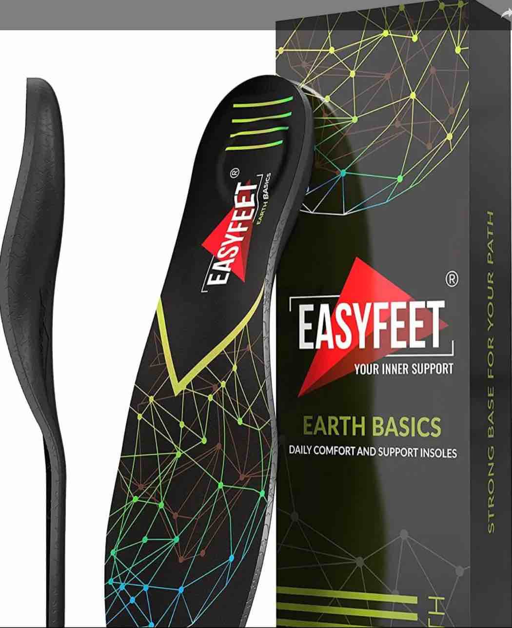 EasyFeet Earth Basics xs comfort cushioning and supportive insoles 