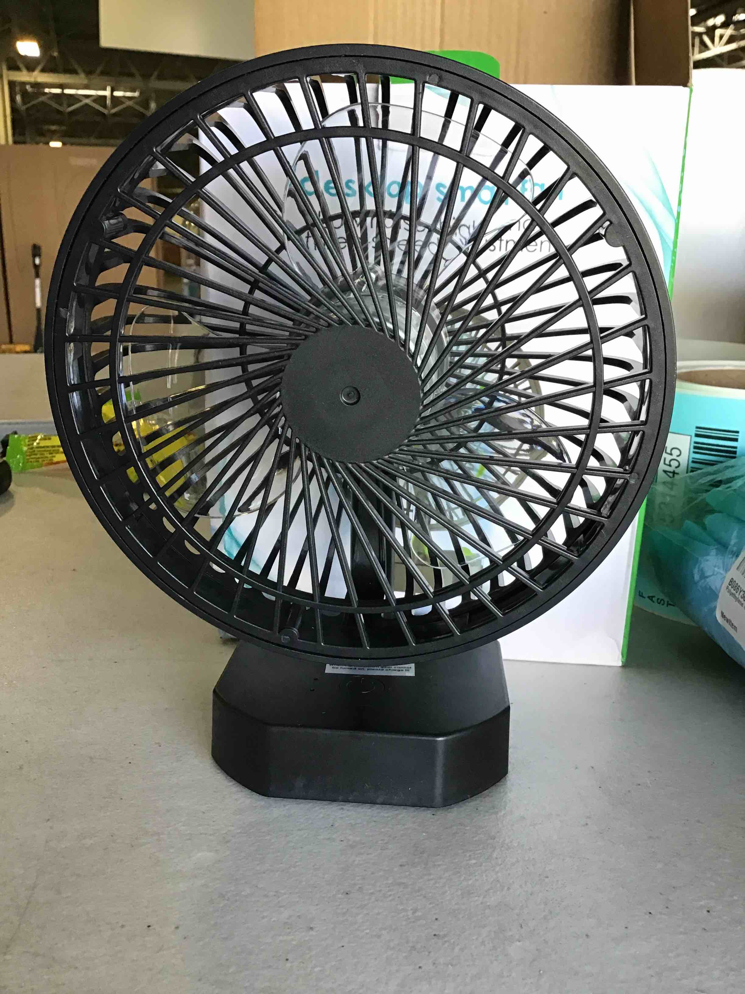 JZCreater USB Desk Fan, Mini Fan Portable, 3 Speeds Desktop Table Cooling Fan, Plug in Power Fan, Rotation Strong Wind, Quiet Personal Small Fan for Home Desktop Office Travel, 5INCH, Black