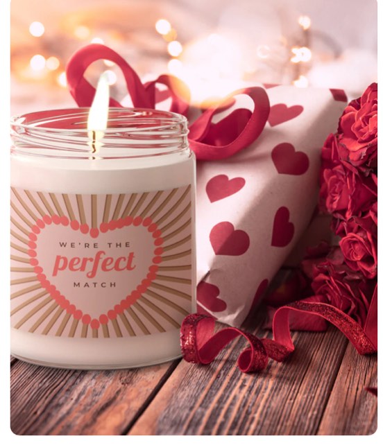 New- Happy Valentines Gift Candle for Women