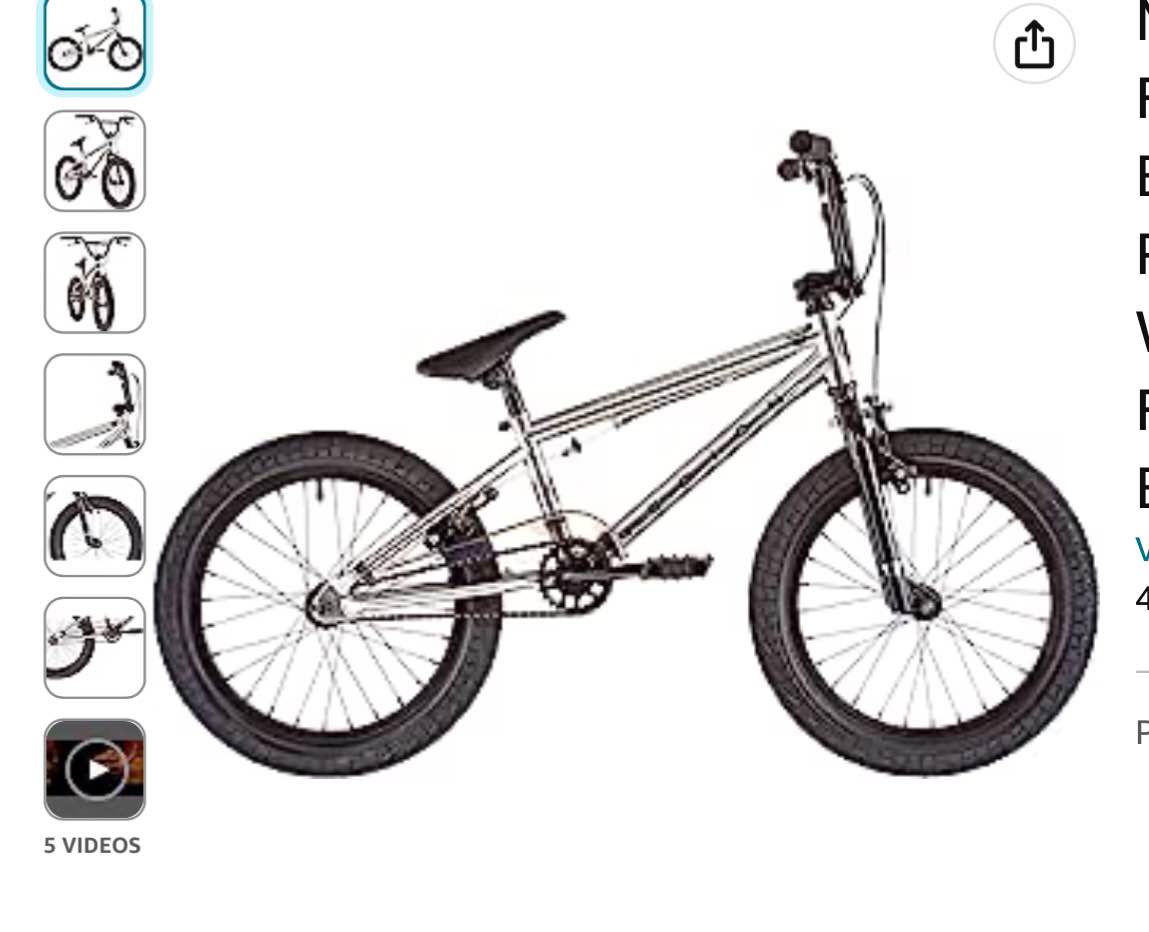 Mongoose Legion L18 Kids Freestyle Sidewalk BMX Bike for Kids, Children and Beginner-Level to Advanced Riders, 18-inch Wheels, Hi-Ten Steel Frame, Micro Drive 25x9T BMX Gearing, Silver