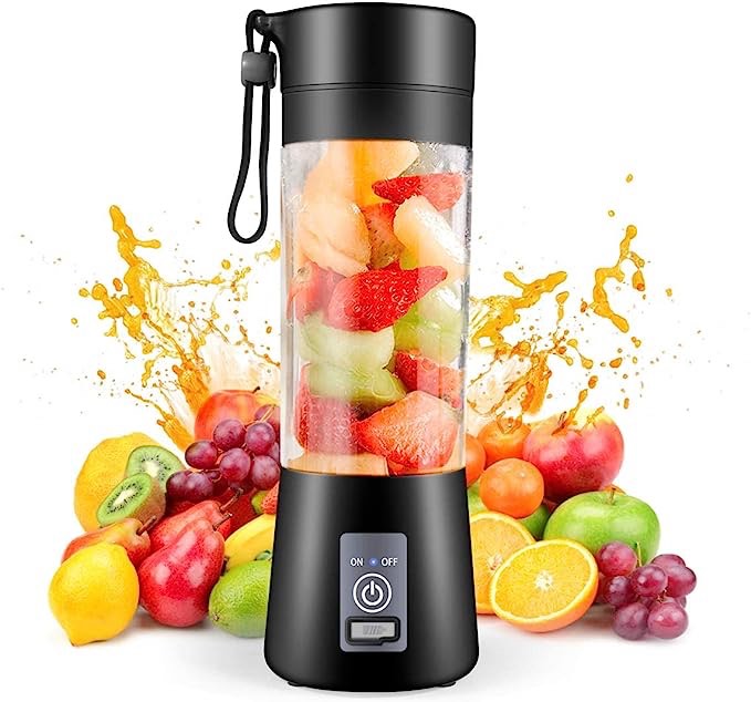 WENPIC-Portable Blender USB Rechargeable - Portable Blender for Shakes & Smoothies - 6 Blades, Fruit & Vegetable Juicer - For Travel Sports Kitchen - Mini Blend Jet 2 Portable Blender (Upgraded Version, Pink)