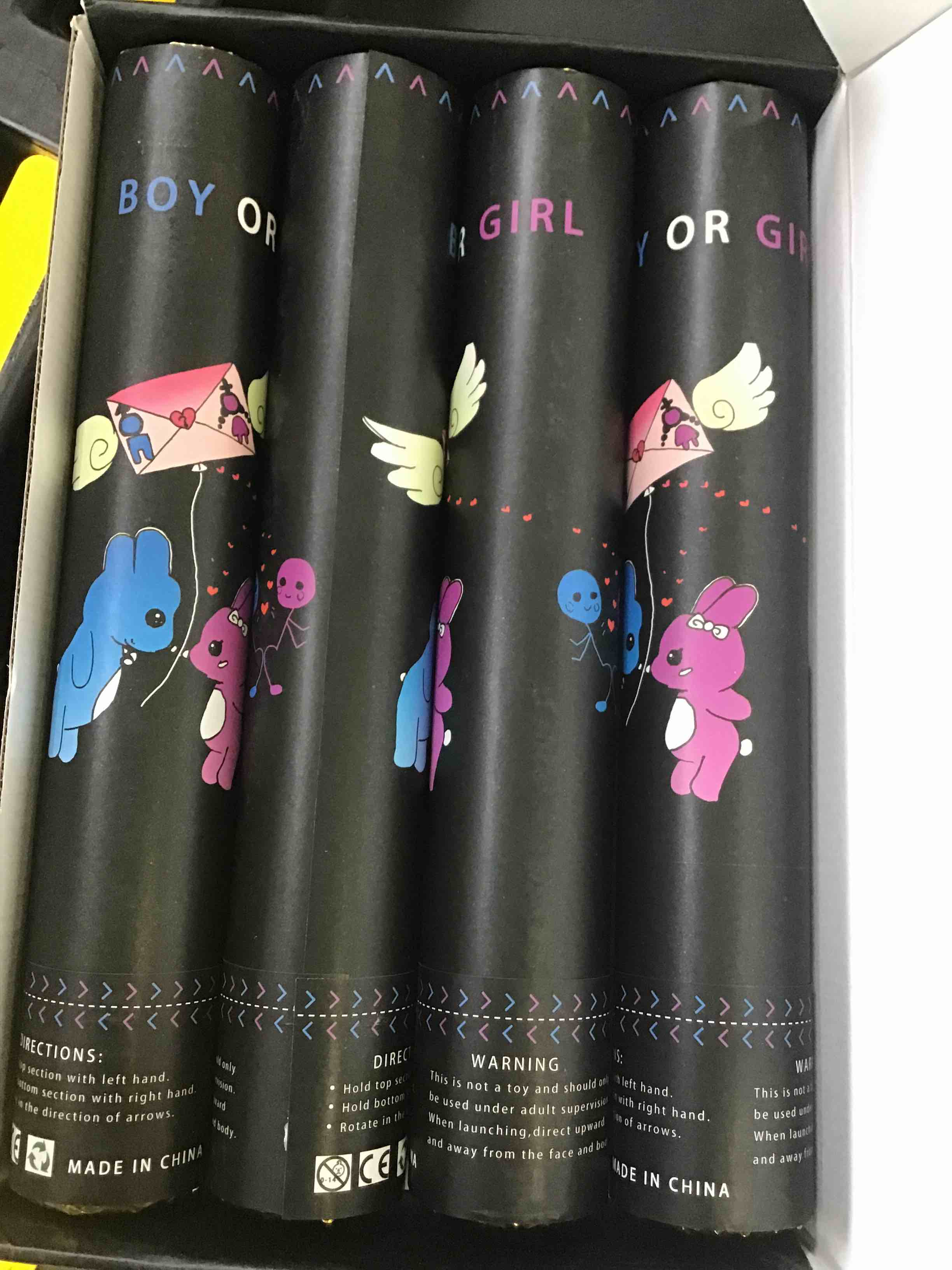 Gender Reveal Confetti Cannon, DOUKEE Biodegradable Pink or Blue Confetti Poppers Baby Shower Confetti Shooter for Boy or Girl Baby Reveal Party Supplies 2PK (1Pink 1Blue)