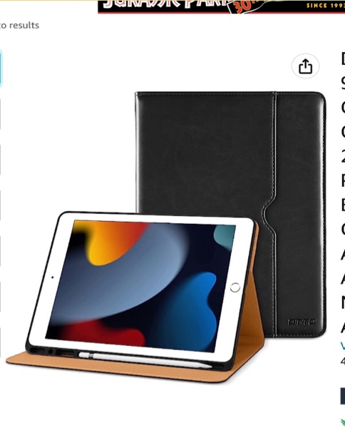 DTTO iPad 9th/8th/7th Generation 10.2 Inch Case 2021/2020/2019, Premium Leather Business Folio Stand Cover with Built-in Apple Pencil Holder - Auto Wake/Sleep and Multiple Viewing Angles, Black