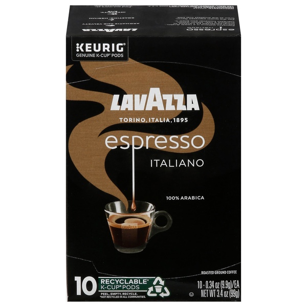 Lavazza Espresso Italiano Single-Serve Coffee K-Cups for Keurig Brewer, 10 Count
