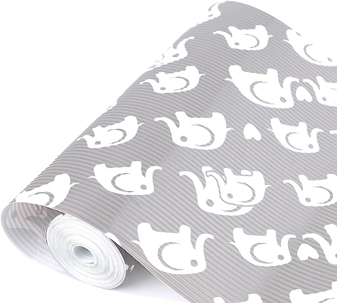 Cabinet Shelf Liners Non Slip 12 Inch Wide X 20 Ft Non Adhesive Kitchen Drawer Liner Washable Elephant Refrigerator Shelf Liners for Bathroom Dresser Pantry Wire Shelf