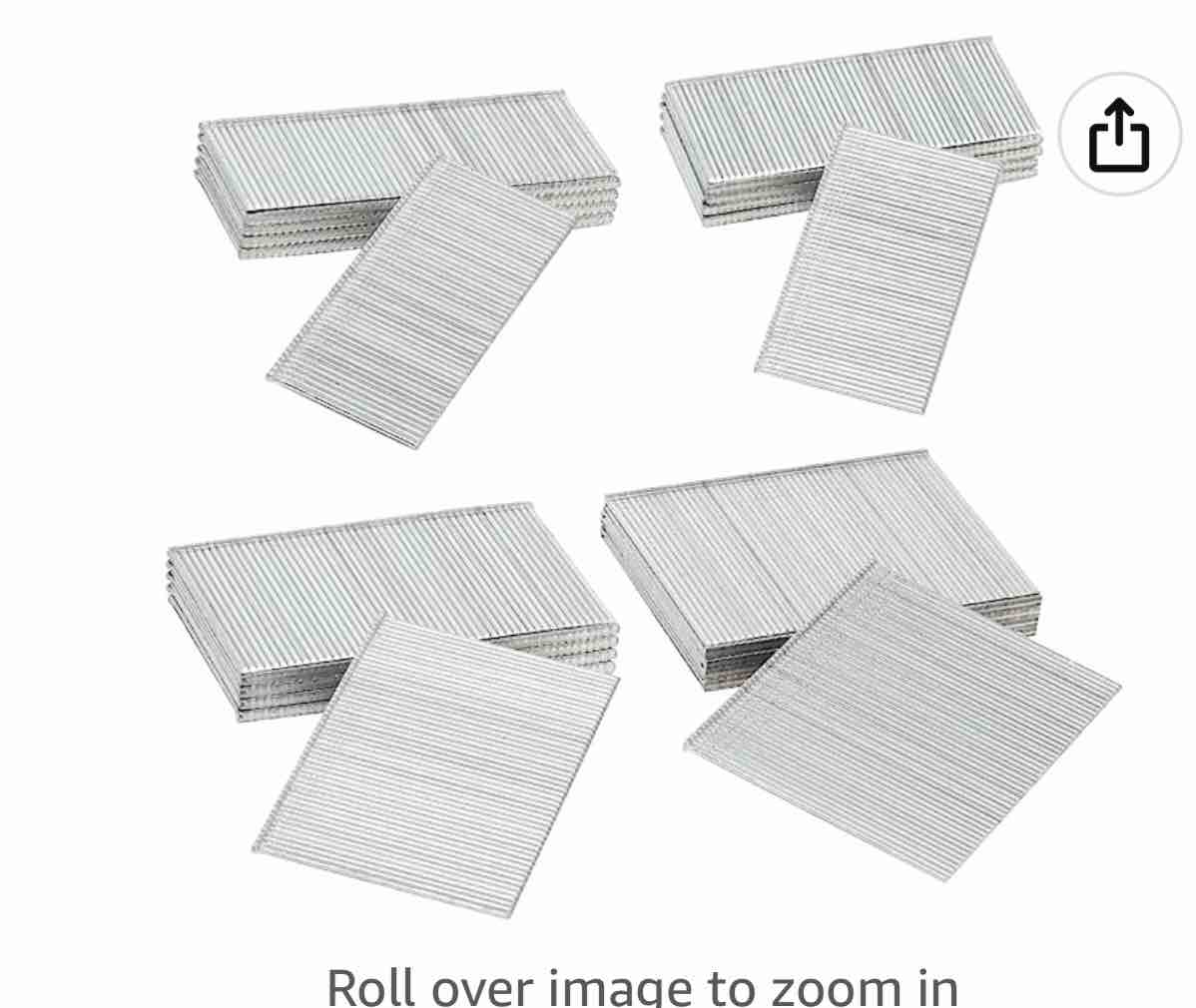 4964 Pieces 16 Gauge Brad Nails Leg Galvanized Finishing Nails Straight Finis...