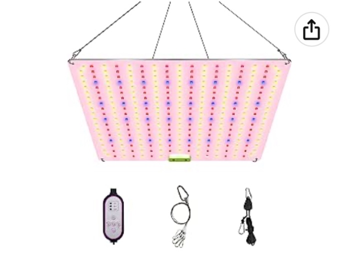bseah LED Grow Lights, 65W Grow Lights for Indoor Plants Full Spectrum, Dimmable Levels, Veg Flower Growing Lamps 2 x 2 Ft Coverage IR