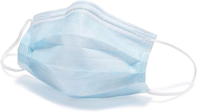 Face Mask Disposable Non-medical 3-ply Face Mask Blue 50 Pack