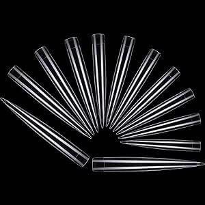 240 Pieces Extra Long Nail Tips Stiletto Nail Tips Oval Stiletto False Nails Clear Long Stiletto Fake Nail Artificial Press on Fake Nail for DIY Nail Salon Performances (Transparent Color) (Transparent Color)