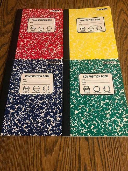  Unison New Composition Notebook Lot 80 Sheets Read Details!