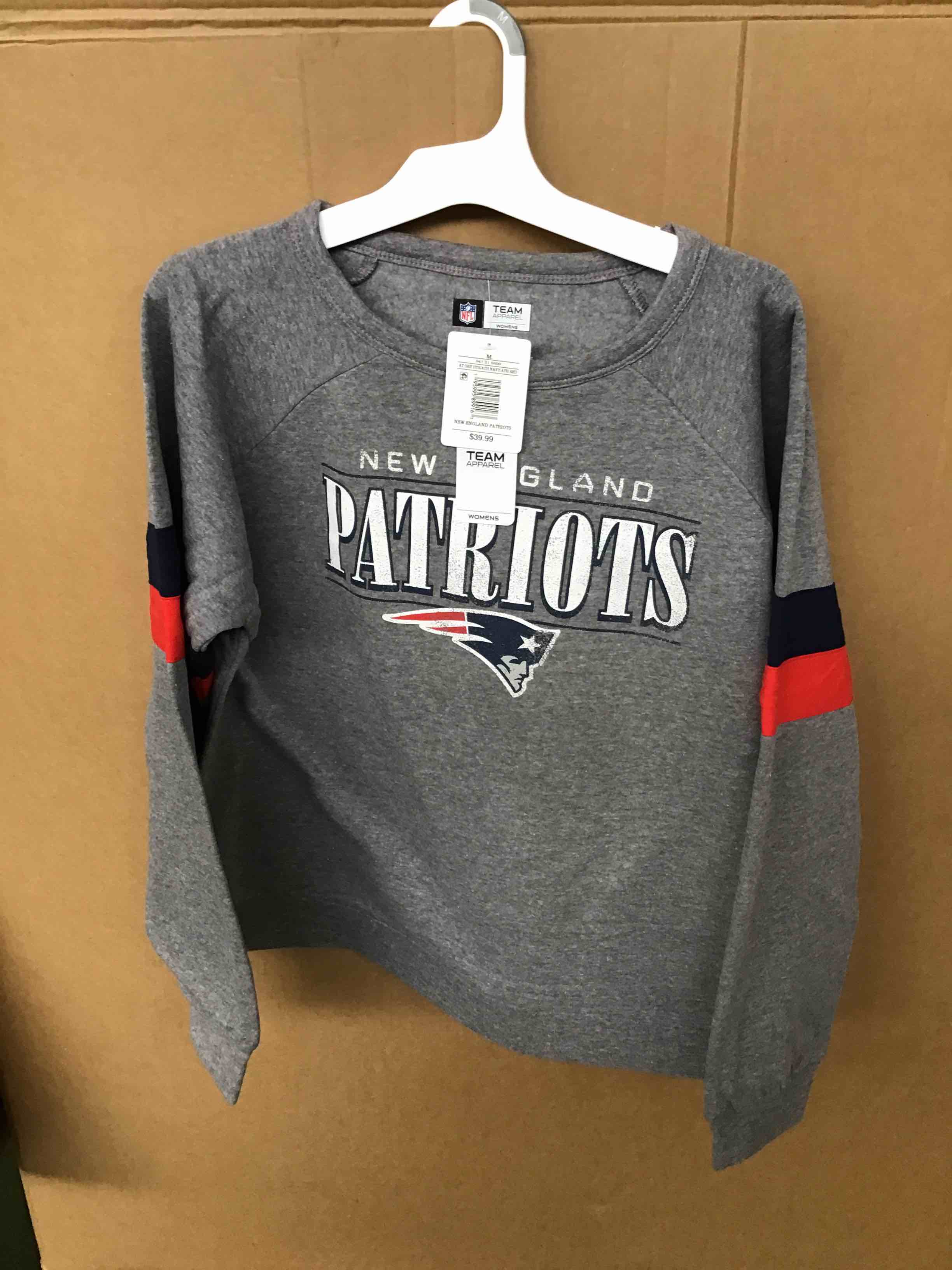 New England navy/ ath red sweatshirt, Womens Medium 