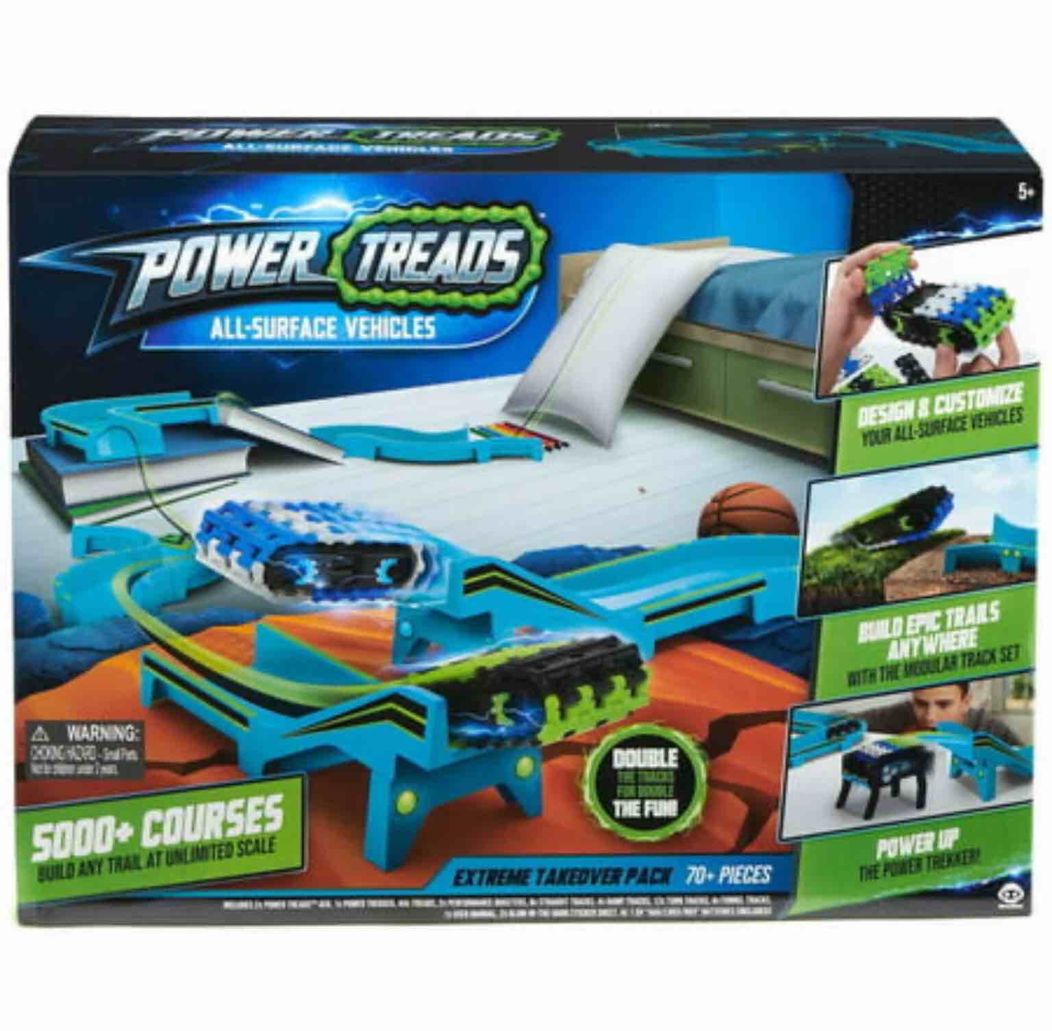 WowWee Power Treads - All-Surface Toy Vehicles - Extreme Takeover Pack - 70+ Pieces Deluxe Set - FFP Packaging