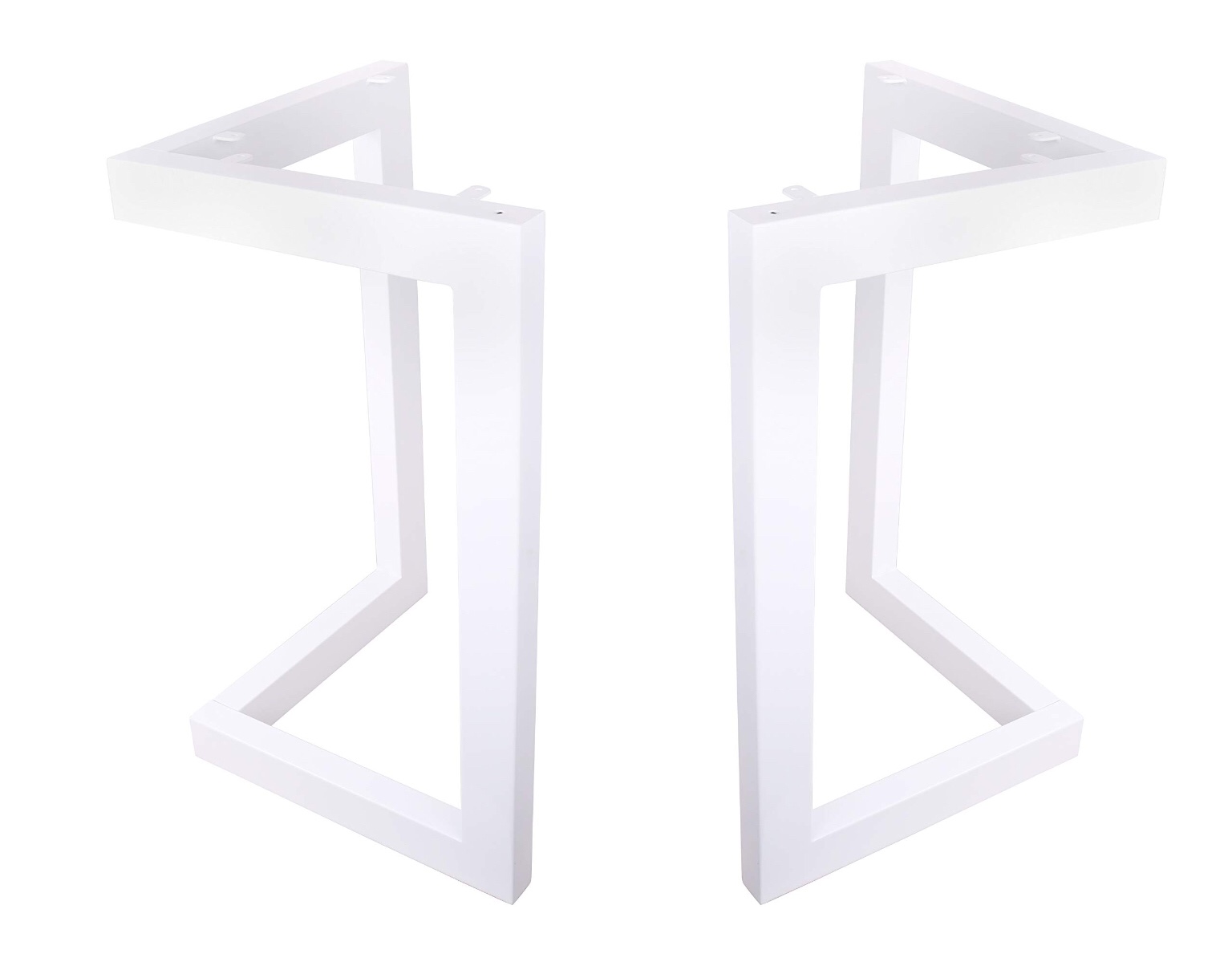 ECLV 2X 18 Bench Legs,Dinning L-Shaped Steel Table Legs, Coffee Table Legs,Computer Desk Legs,Industrial Kitchen Table Legs,White