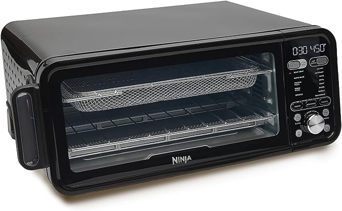 Ninja SP351 Foodi Smart 15-In-1 1800W XL-Sized Digital Display Smart Cooking Air Fry Countertop Oven with Dual Heat Technology, Black