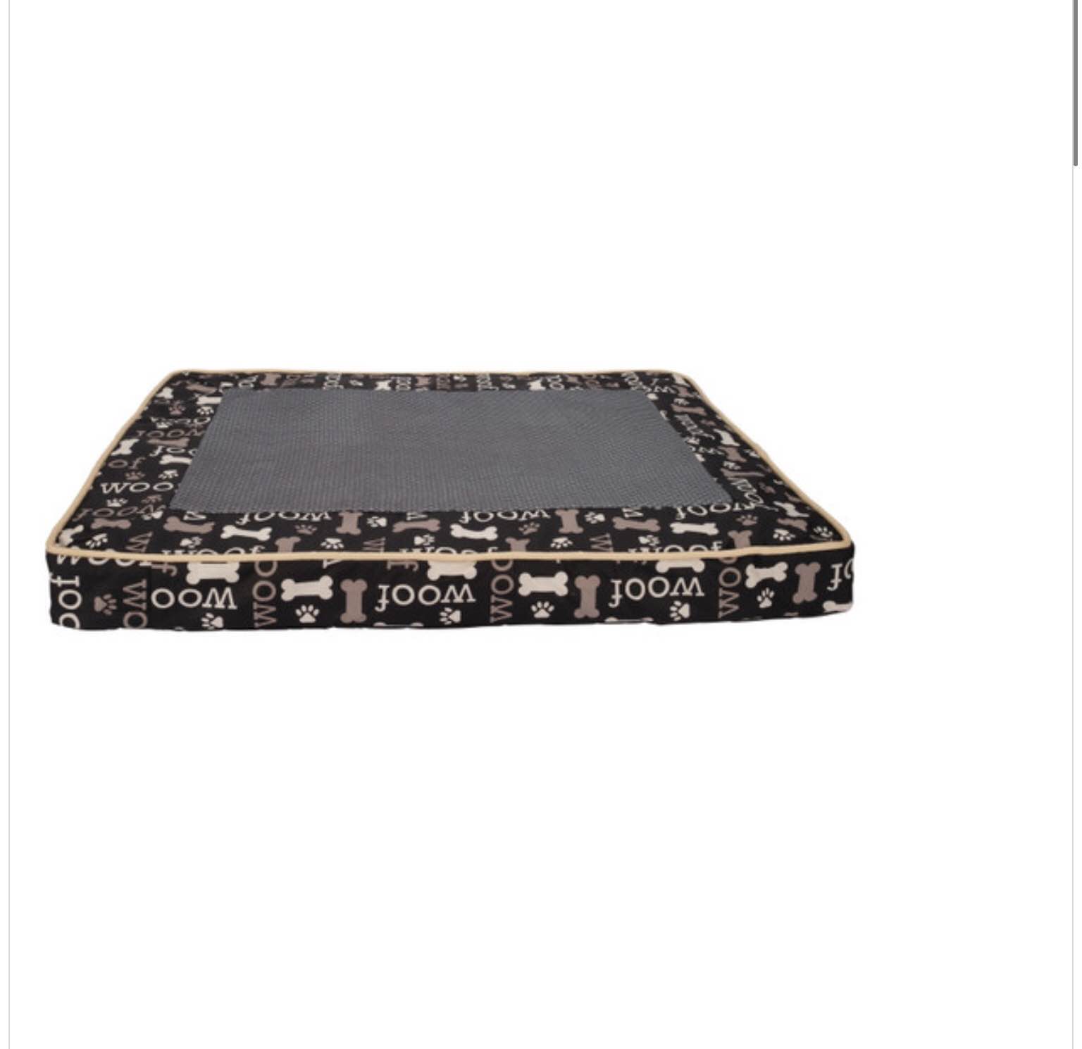 Dogit Orthopedic Bed, Black Woof Pattern In Size Small