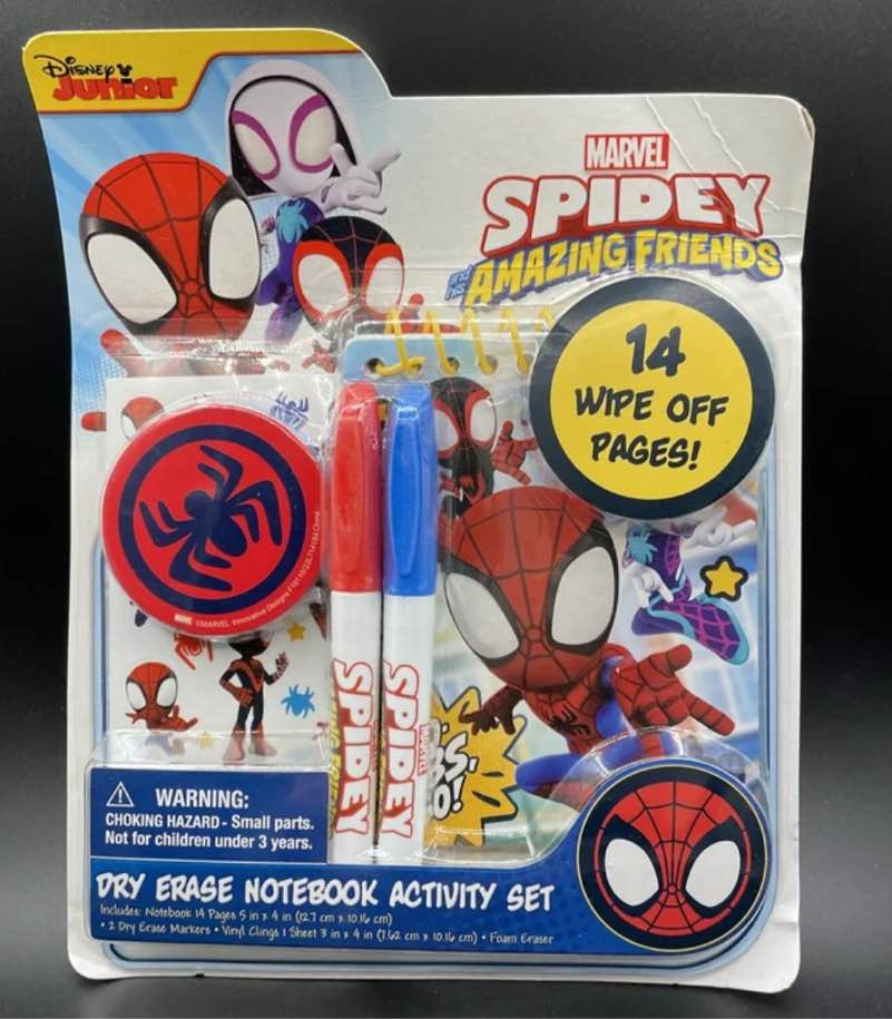 Case Pack Of Assorted Minnie Mouse, Coco Melon, Mickey Mouse And Marvel Spidey & Amazing Friends Dry Erase Notebook Activity Set, (25 Count) Ages 3+