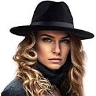 Lulu wool felt wide brim fedora hats for women & men