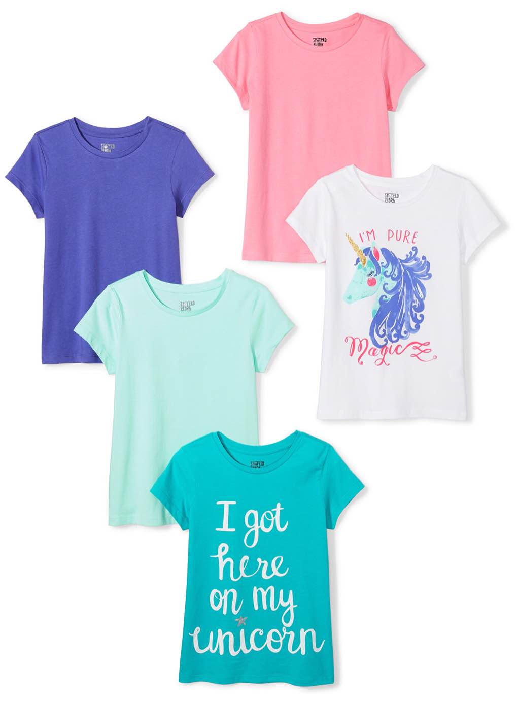 Amazon Essentials Girls and Toddlers' Short-Sleeve T-Shirts, Multipacks, Size 3