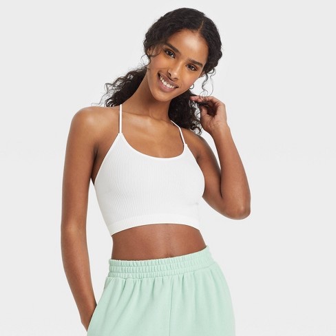 Women's Ribbed Brami - Colsie White XL
