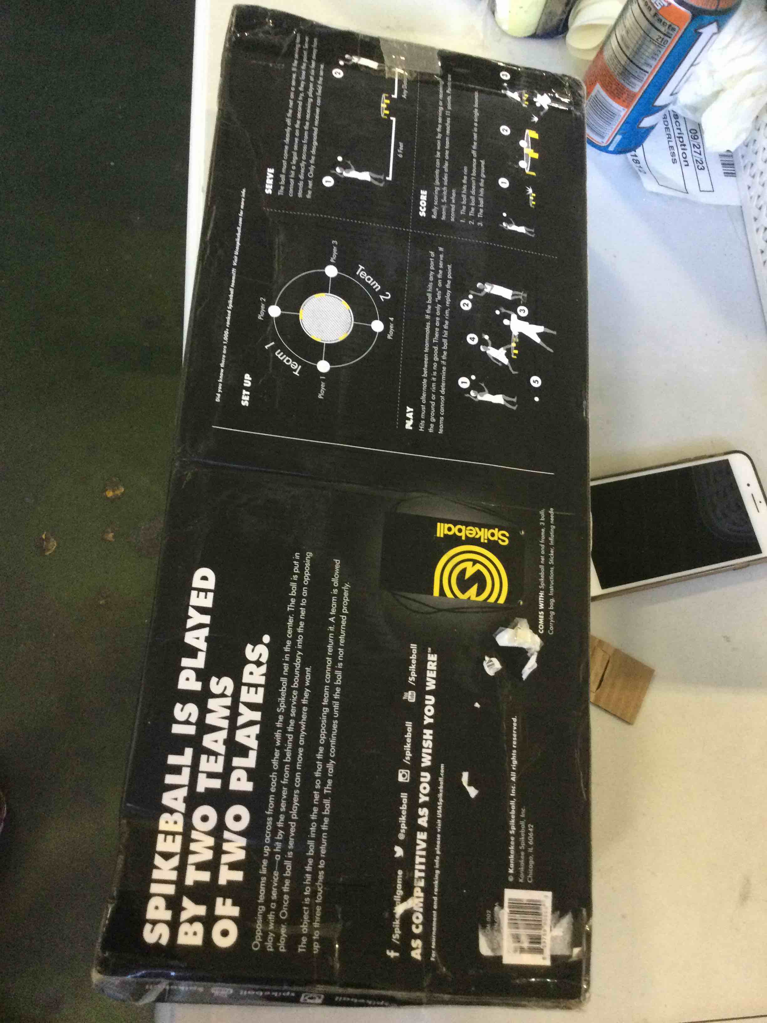 Spikeball 3 Ball Kit - Includes Playing Net, 3 Balls, Drawstring Bag, Rule Book