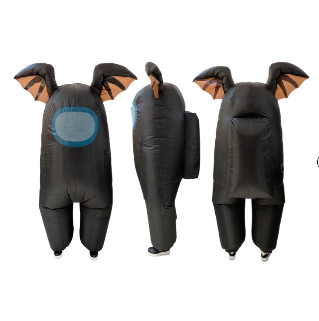 Among Us Bat Wings Inflatable Costume, Youth Child Regular, One Size, Black
