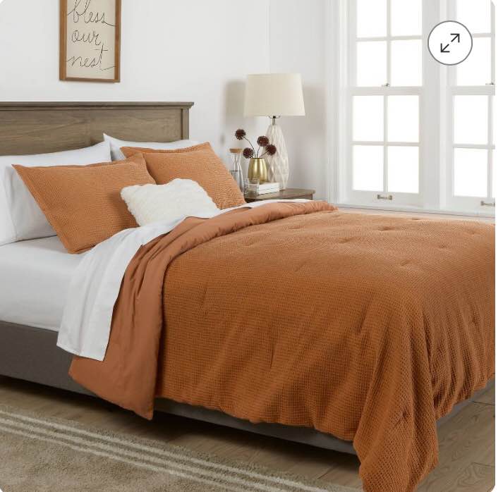 Washed Waffle Weave Comforter & Pillow Sham Set - Threshold™ Size TwinXL
