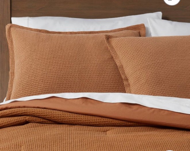 Washed Waffle Weave Comforter & Pillow Sham Set - Threshold™Twin xL 