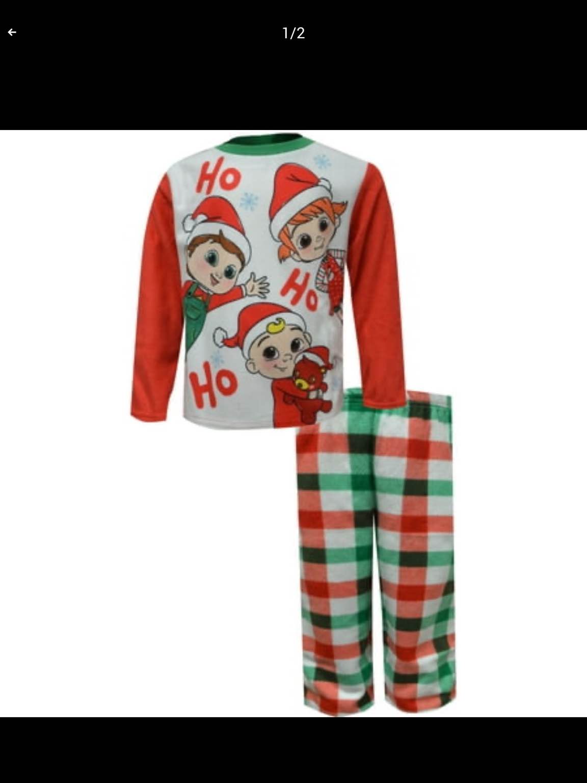 Komar Kids Boys  Cocomelon Christmas Holiday Toddler Fleece Pajamas