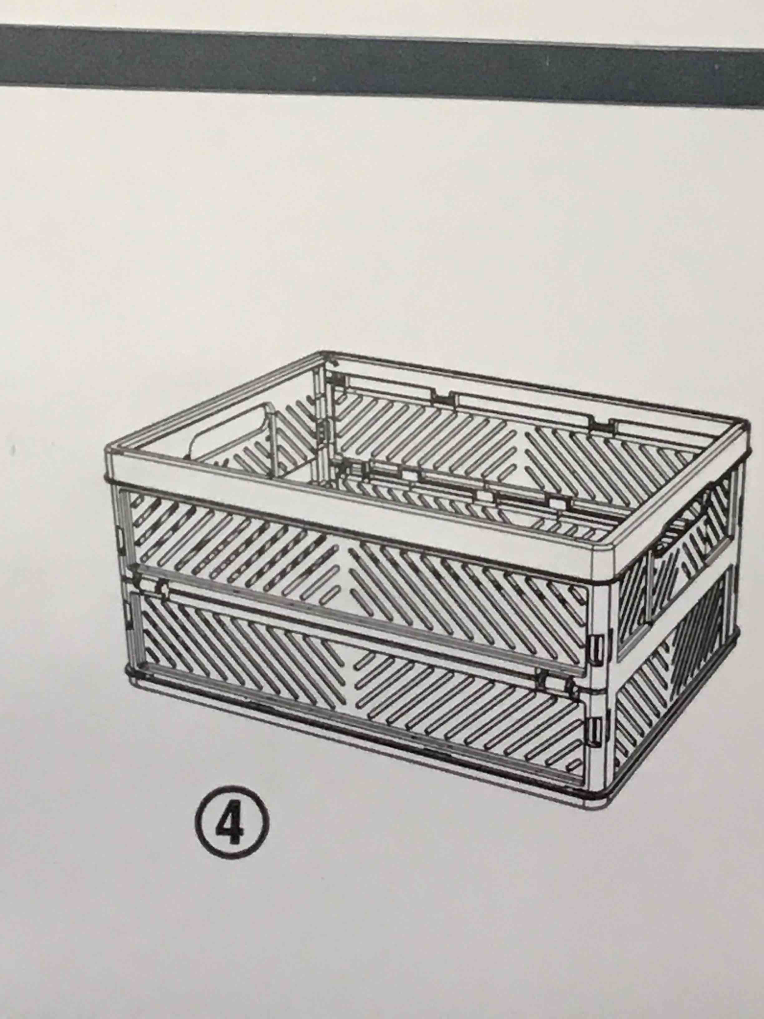 collapsible storage bin- cream 1 count 