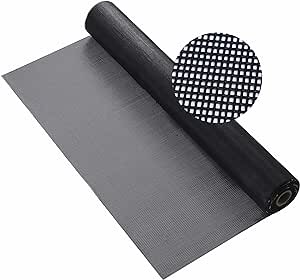 BafloTEX Pet Screen for Door and Window, Patio Screen, Adjustable Door and Window Mesh, Pet Protection, Black
